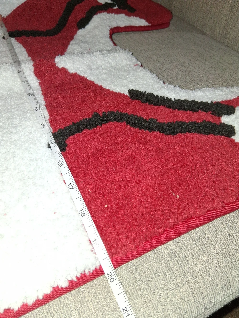 Holiday Santa Toilet Rug & Lid Cover Set - Red and White